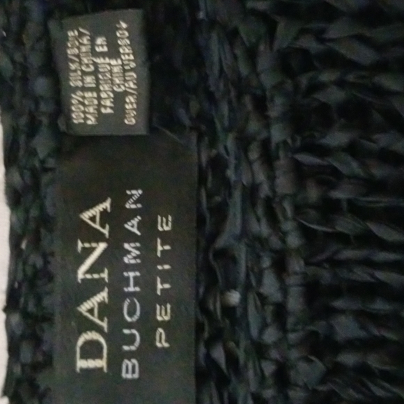 DANA BUCHMAN-Rare Vintage Silk Ribbon Sweater M PETITE - Picture 4 of 4